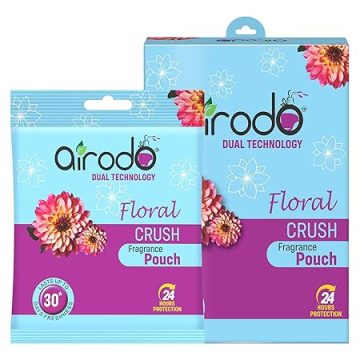 Air Room Freshener Power Pocket Gel, Fragrance Booster, Lasts Upto 30 Days, Home Fragrance Fresh Scents for car, (Floral Crush, Pack of 4)