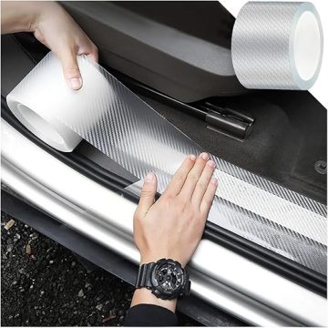 High Gloss Anti Scratch Black 5D Carbon Fiber Vinyl Paint Protection Film/Ppf Tape Car Bumper Door Edge Guards Scratch Cover Sticker Protection & Decoration Waterproof Tape (5Cm X 5Meter) Visit the diksharth Store