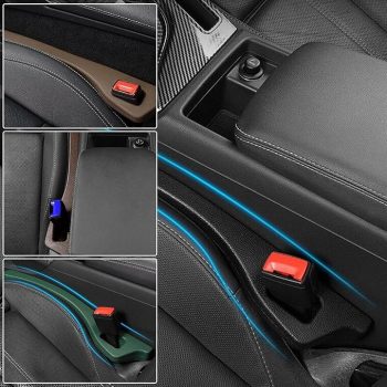 Pack of 2 Car Seat Gap Filler Organizer –  CarZinova Organizer Fills Gap Between Seat & Console, Universal Fit with Buckle Base, Car Phone Holder Gap Pad for Cars, & SUVs Car accessories